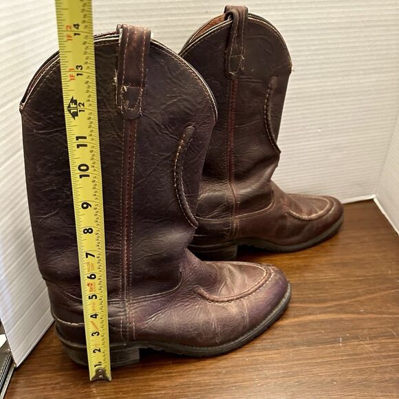 Double H Men Brown Work Western Boots Pull-On Rugged Style Sz 9 D Rubber Botton main image 9